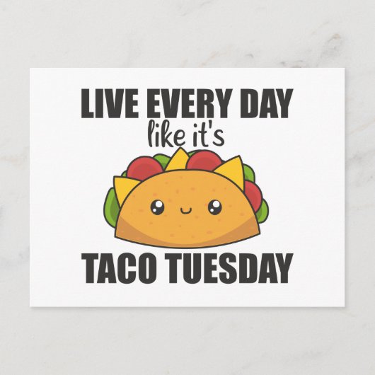 Happy Taco Tuesday - Mexican Food Postcard ポストカード (正面)
