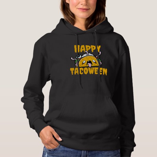 Happy Tacoween Zombie Taco Halloween Costume Taco パーカ (正面)
