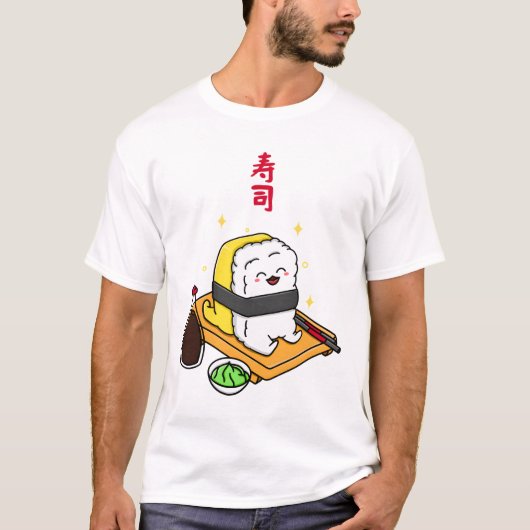 Happy Tamago Sushi  Tシャツ (正面)