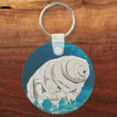 Happy Tardigrade floating under water キーホルダー (裏面)