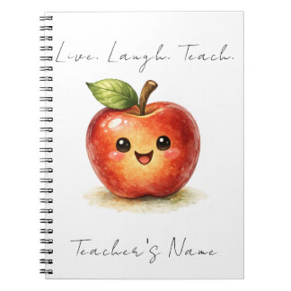 Happy Teacher ノート - アップル水彩