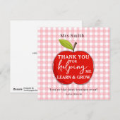 Happy Teacher Appreciation Card | Red Apple Pink  シーズンカード (正面/裏面)