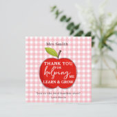 Happy Teacher Appreciation Card | Red Apple Pink  シーズンカード (スタンド正面)
