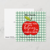 Happy Teacher Appreciation Card | Red Apple Pink  シーズンカード (正面/裏面)