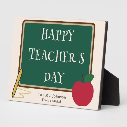 Happy Teacher’s Day – Modern Custom Name Plaque フォトプラーク (側面)