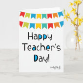 Happy Teacher's Day カード (黄色い花)