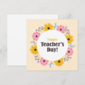 Happy Teacher's Day Wild Flowers シーズンカード (正面/裏面)