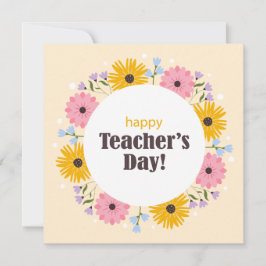 Happy Teacher's Day Wild Flowers シーズンカード