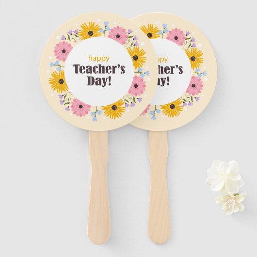 Happy Teacher's Day Wild Flowers ハンドファン (正面&裏面)