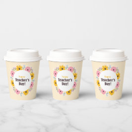 Happy Teacher's Day Wild Flowers 紙コップ