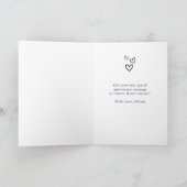 Happy Ten Years Elegant Monogram Heart Anniversary カード (内部)