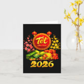 Happy Tet 2026 Year Of The Horse Vietnamese Tet Ng カード (黄色い花)