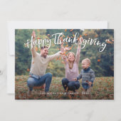 Happy Thankgiving Fall Holiday Photo シーズンカード (正面)