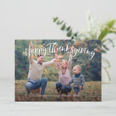 Happy Thankgiving Fall Holiday Photo シーズンカード (スタンド正面)