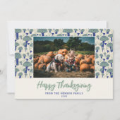Happy Thanksgivingキノコ秋の秋写真 シーズンカード (正面)