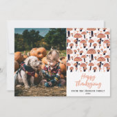 Happy Thanksgivingキノコ秋の秋写真 シーズンカード (正面)