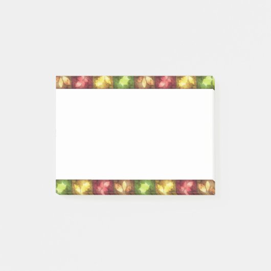 Happy Thanksgivingグランジ葉- Post-it® Notes ポストイット (正面)