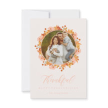 Happy Thanksgivingスクリプトガーランド葉の写真