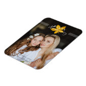 Happy Thanksgivingスクリプト葉のカスタム写真 マグネット (左側)