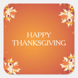 Happy Thanksgivingスタンプ スクエアシール