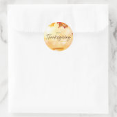 Happy Thanksgivingスタンプ ラウンドシール (バッグ)