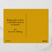 Happy Thanksgivingフルフォト 箔シーズンポストカード (裏面)