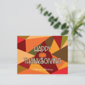 HAPPY THANKSGIVING三角形の秋の秋はがき シーズンポストカード (スタンド正面)