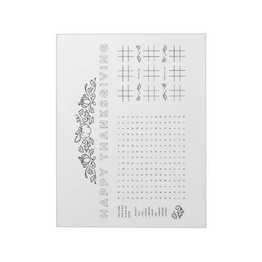 Happy Thanksgiving子供たちの活動ページの着色 ノートパッド (回転)