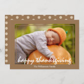 Happy Thanksgiving家族写真 シーズンカード (正面/裏面)