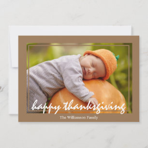 Happy Thanksgiving家族写真 シーズンカード