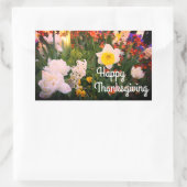 Happy Thanksgiving春の花#1-1シール 長方形シール (バッグ)