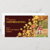 Happy Thanksgiving紅葉写真あいさつ シーズンカード (正面/裏面)