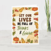 Happy Thanksgiving カード (正面)