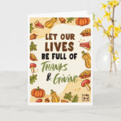 Happy Thanksgiving カード (黄色い花)