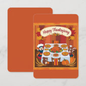 Happy Thanksgiving サンキューカード (正面/裏面)