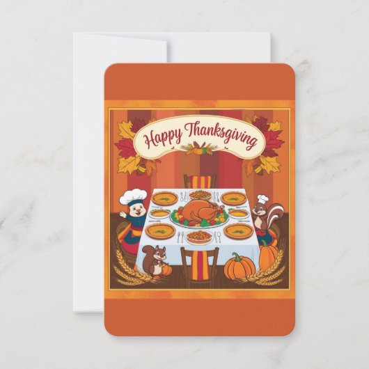 Happy Thanksgiving サンキューカード (正面)