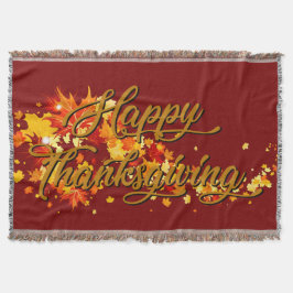 Happy Thanksgiving スローブランケット