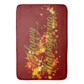 Happy Thanksgiving バスマット (正面縦)