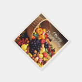 Happy Thanksgiving 12オプション スタンダードカクテルナプキン (角)