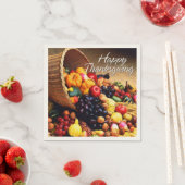 Happy Thanksgiving 12オプション スタンダードカクテルナプキン (インサイチュ)