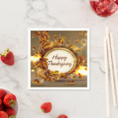 Happy Thanksgiving 3オプション スタンダードカクテルナプキン (インサイチュ)