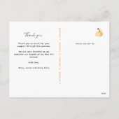 Happy Thanksgiving 3フォトベビーシャワーありがとう シーズンポストカード (裏面)