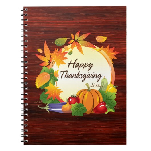 Happy Thanksgiving 5Aノートブック ノートブック (正面)
