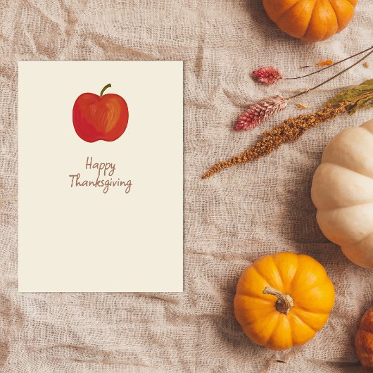 Happy Thanksgiving Apple Greeting Card Download シーズンカード