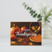 Happy Thanksgiving Autumn Postcard シーズンポストカード (スタンド正面)