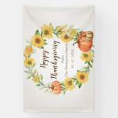 Happy Thanksgiving backdrop banner party family 横断幕 (縦)