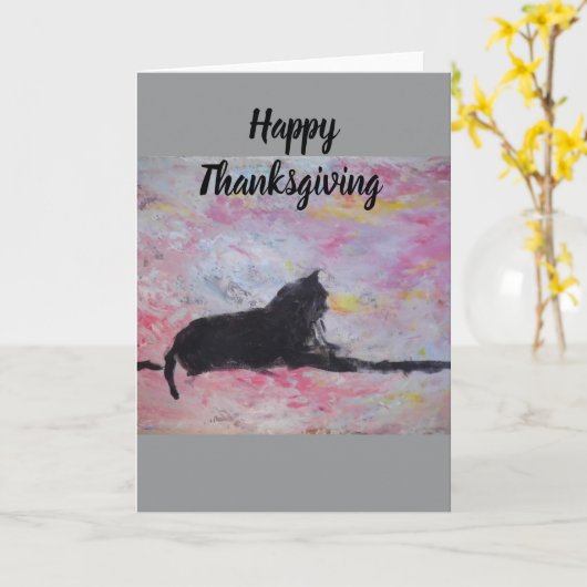 Happy Thanksgiving Blank Greeting Card カード (黄色い花)