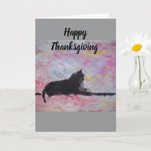 Happy Thanksgiving Blank Greeting Card カード (小さな植物)