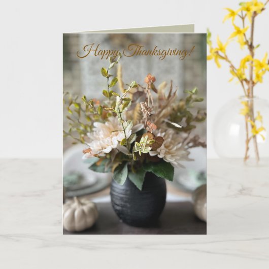 Happy Thanksgiving card カード (黄色い花)