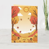 Happy Thanksgiving Card for Kids カード (裏面)